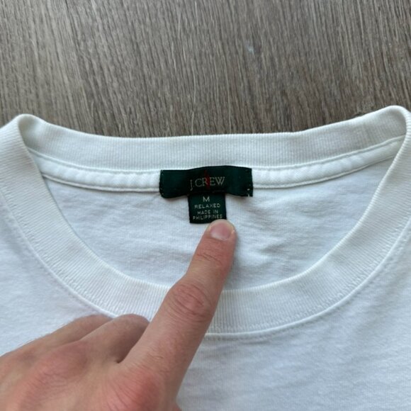 J Crew Premium Cotton White Tee - Picture 2 of 2